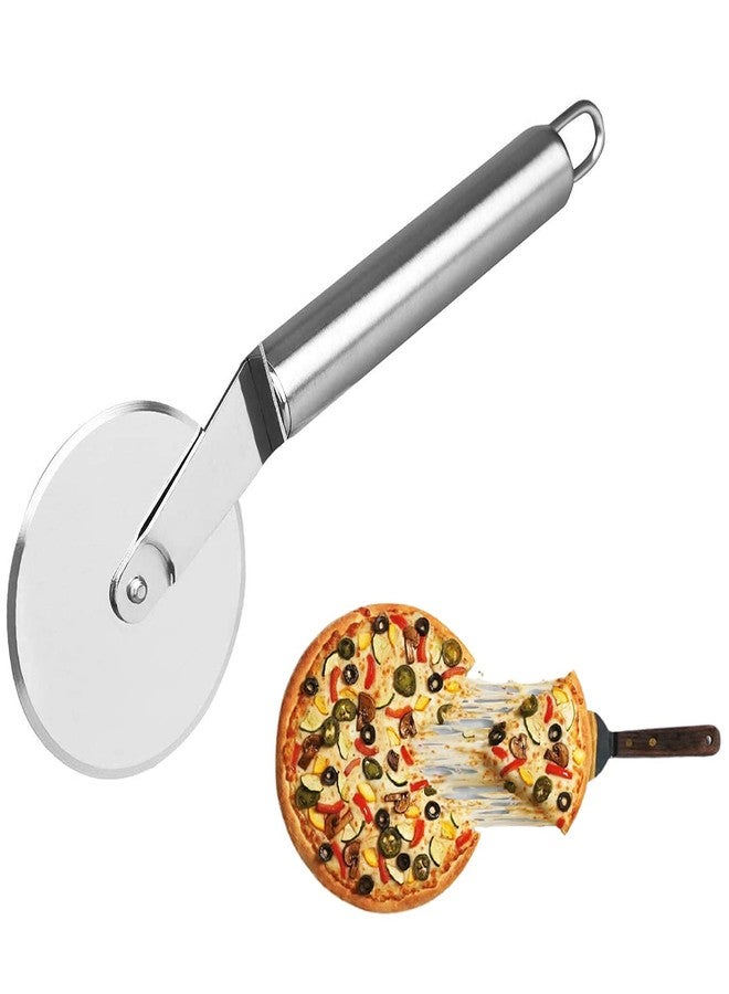 Nexellar Nexeller Stainless Steel Pizza Cutter- Multipurpose Pizza Cutting, Kitchen Cutter for Home-Kitchen, Sandwich & Pastry, Cake Cycle Cutter, Wheel Type Cutter, Restaurant roll Cutting Wheel (Pack of 1) - Image 4